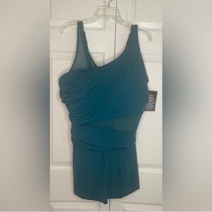 Swimsuits For All Women’s 1 Piece Teal Green Swimsuit Plus Size 22 NWT